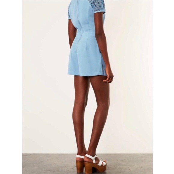 TOPSHOP Cutwork TShirt Playsuit in Size 10 - Picture 3 of 8